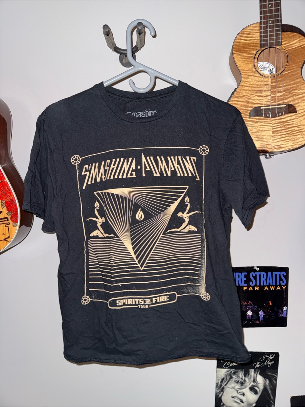 Smashing Pumpkins 'Spirits of Fire' Black Graphic Tour Tee